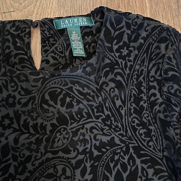 Lauren Ralph Lauren Black Damask Floral Pants and the top - Picture 6 of 8